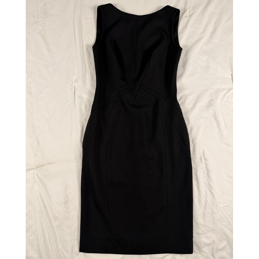 Reiss Black Textured Sleeveless Sheath‎ Dress Size 2 Corporategoth quiet luxury